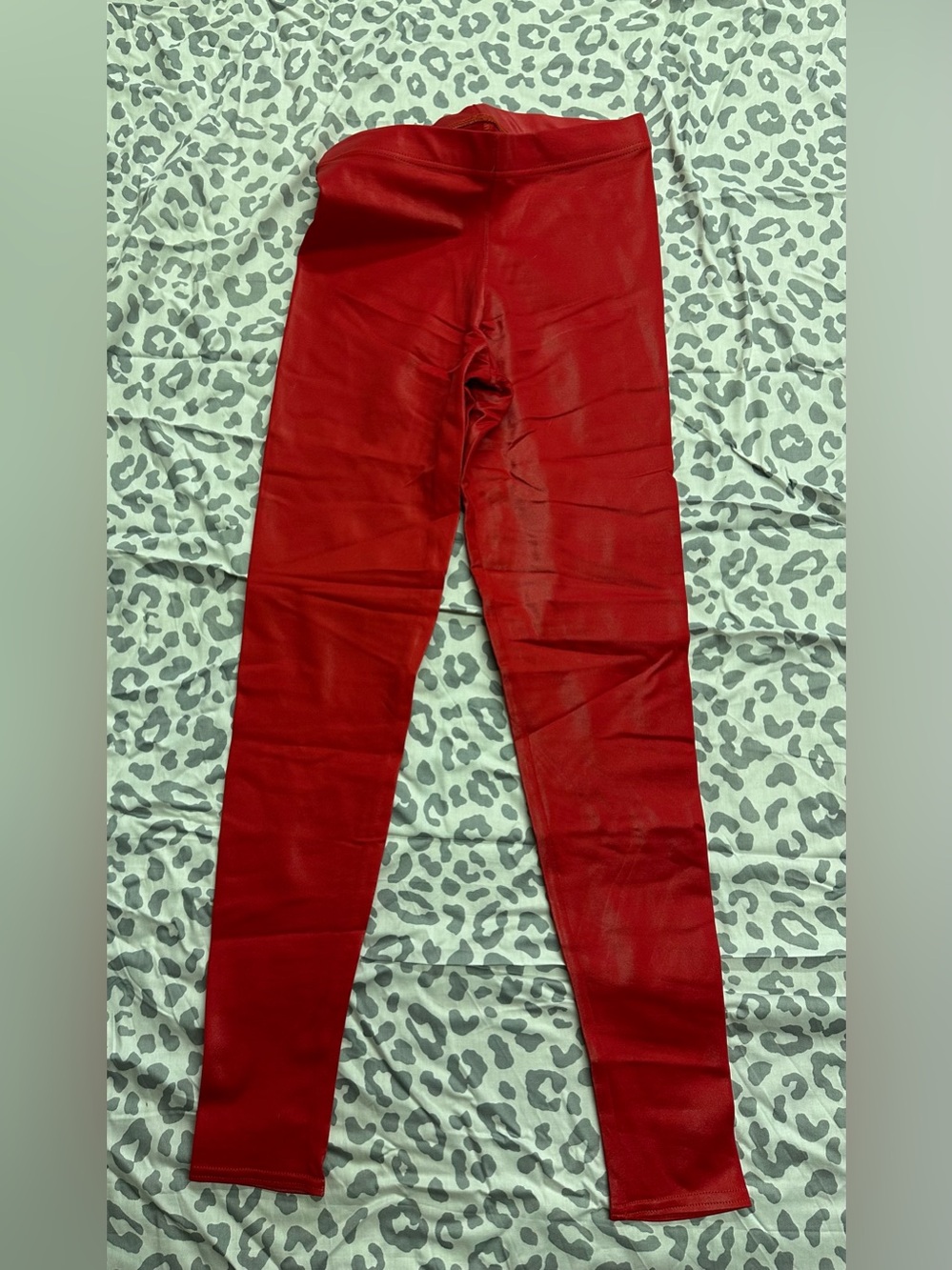 Blackmilk Red Wet Look Leggings size medium
